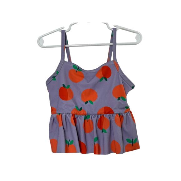 Hanna Andersson Purple & Red Apple Print Tankini Top Girl's 110 cm US 5 New - Picture 1 of 6